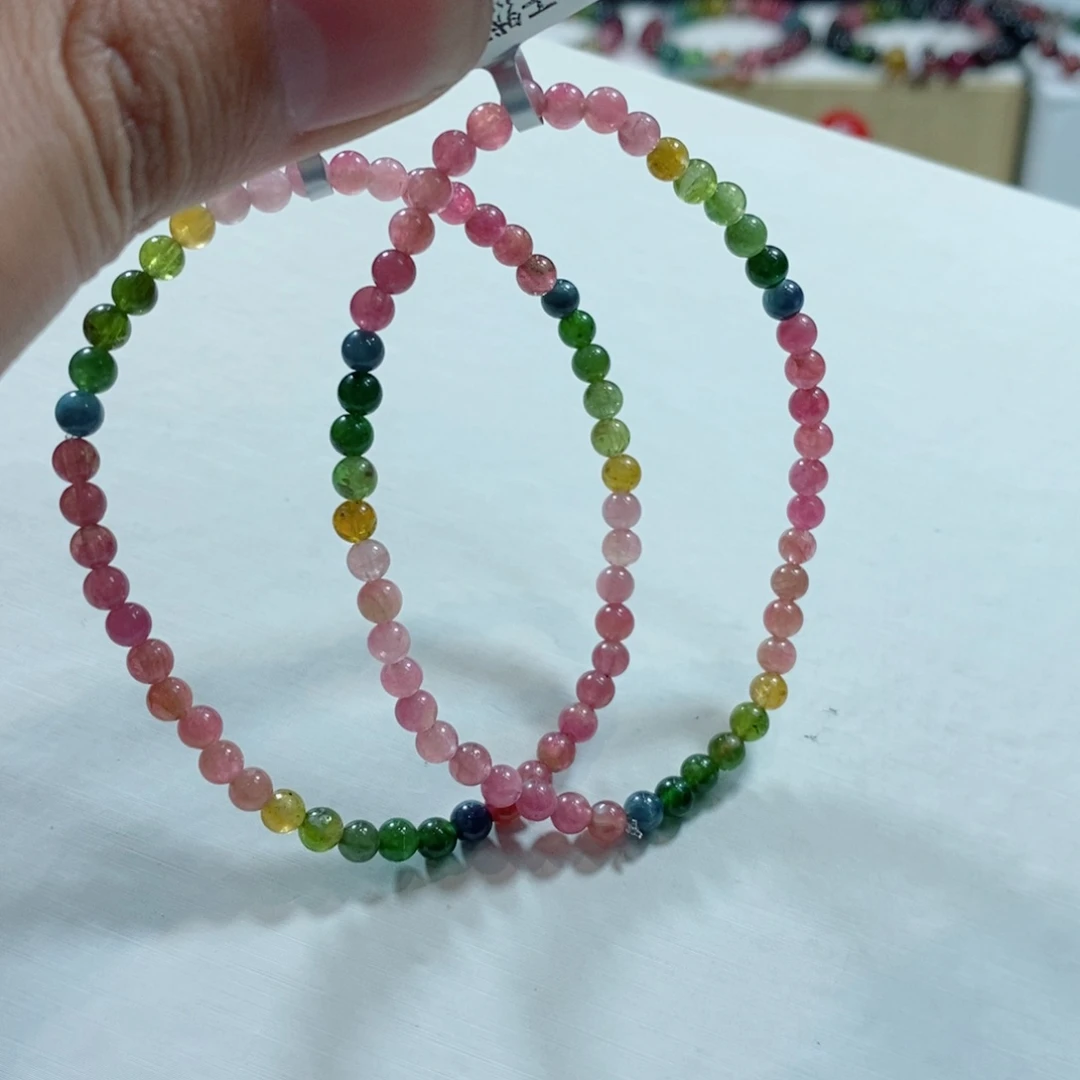 碧玺手链未镶嵌多样性发一条