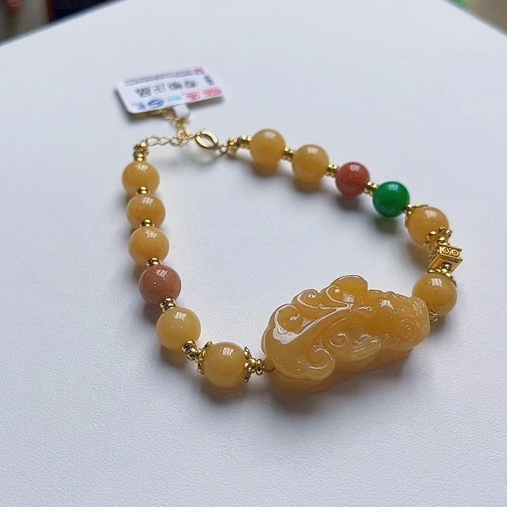 翡翠未镶嵌手链貔貅