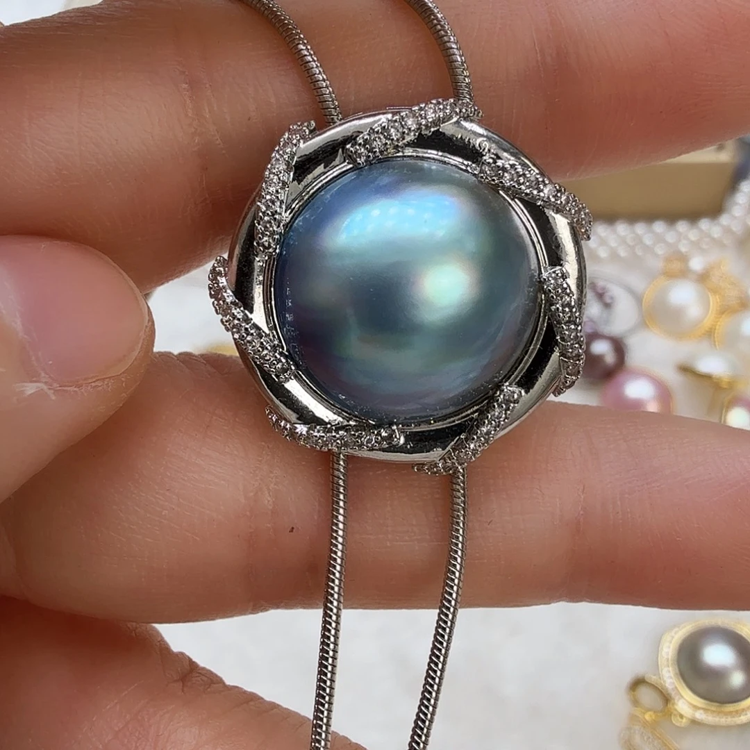 拼合珍珠（马贝珠）颈饰未镶嵌