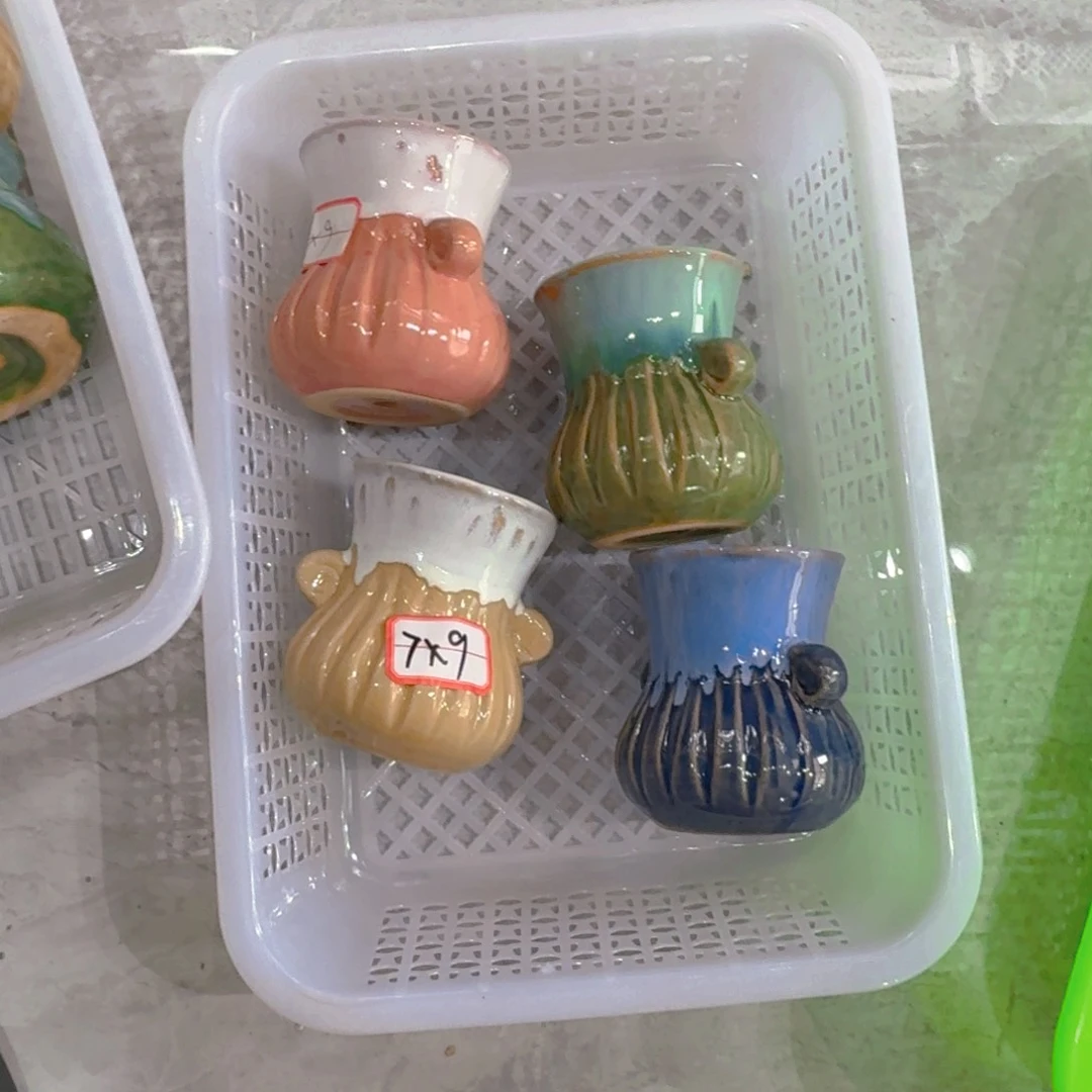 紫砂花盆粗陶精雕