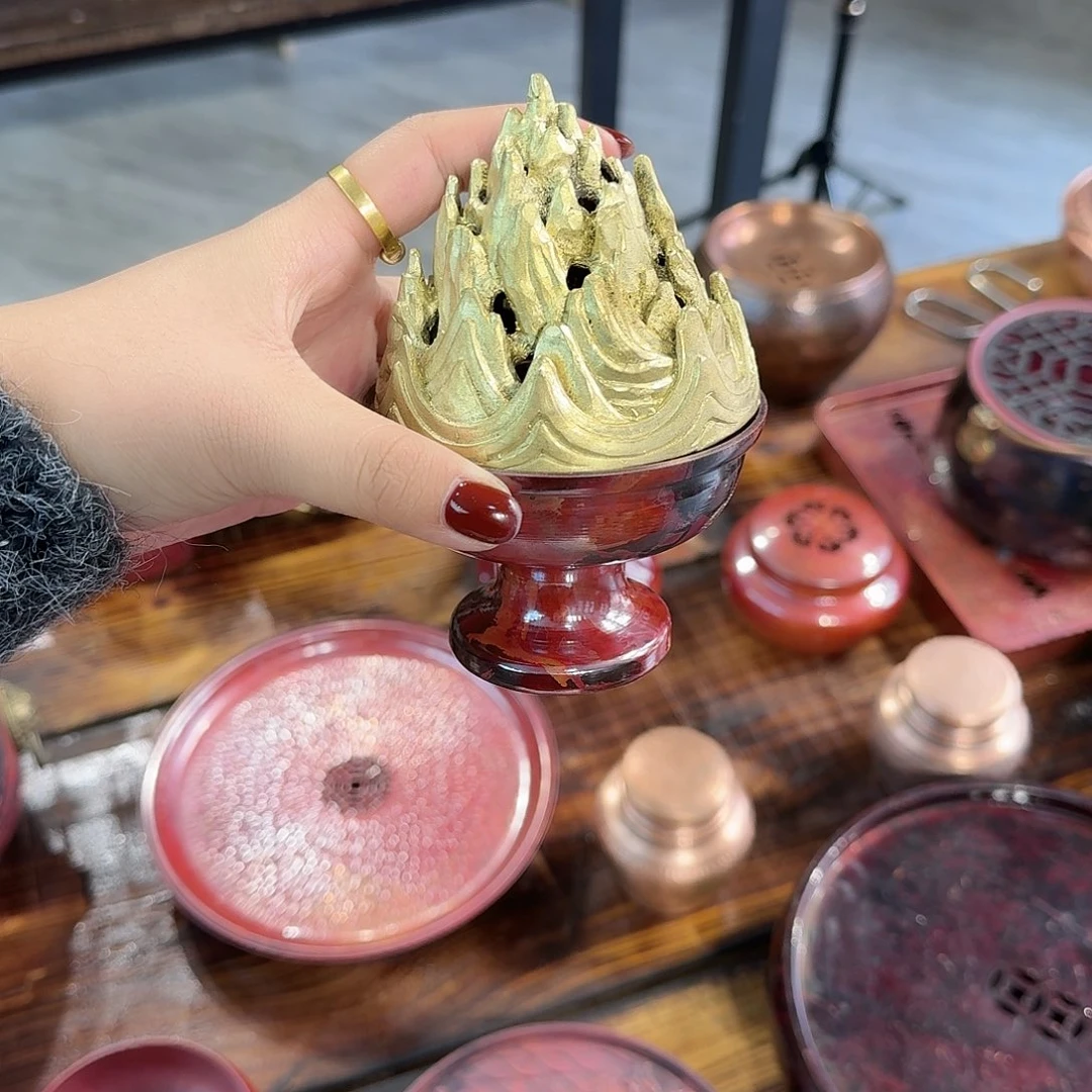 紫铜手工制作博山炉