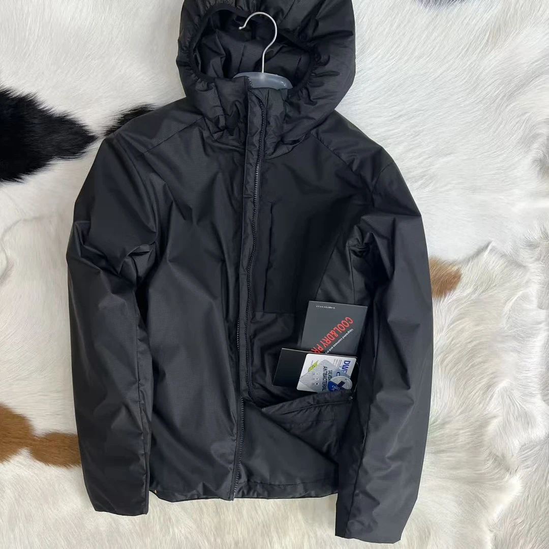 大厂货源 细节拉满 轻量化石墨烯恒温男女同款连帽薄款棉服 防风