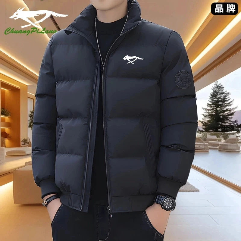 7匹男士断码狼棉衣秋冬季新款加厚保暖棉袄时尚运动休闲立领棉服