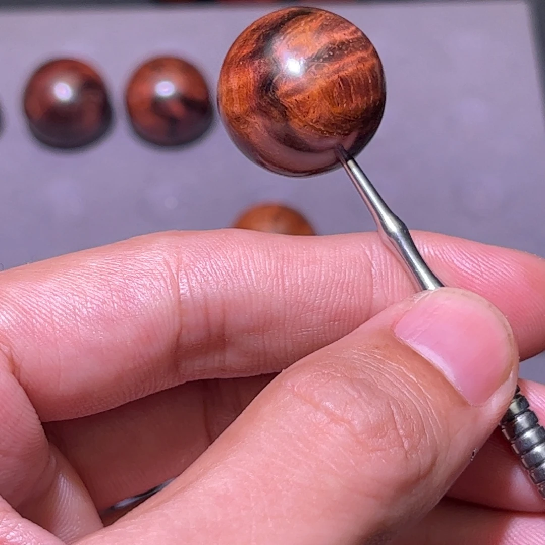 黄花梨/降香黄檀手串/手链海南黄花梨油梨大黑线水波