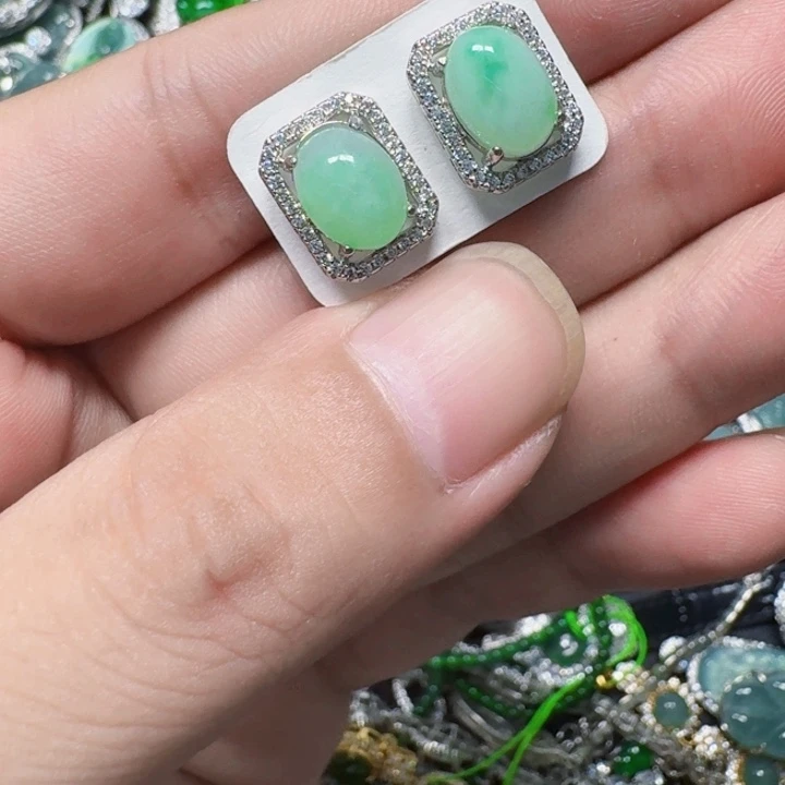 翡翠未镶嵌项链天然A货翡翠放漏