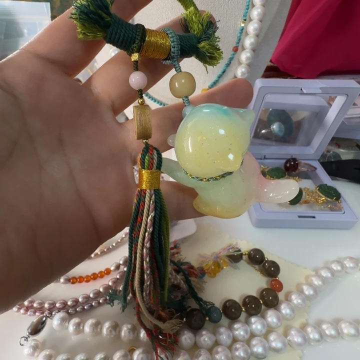 菩提吊坠夜里发光小猫包挂设计款菩提配珠
