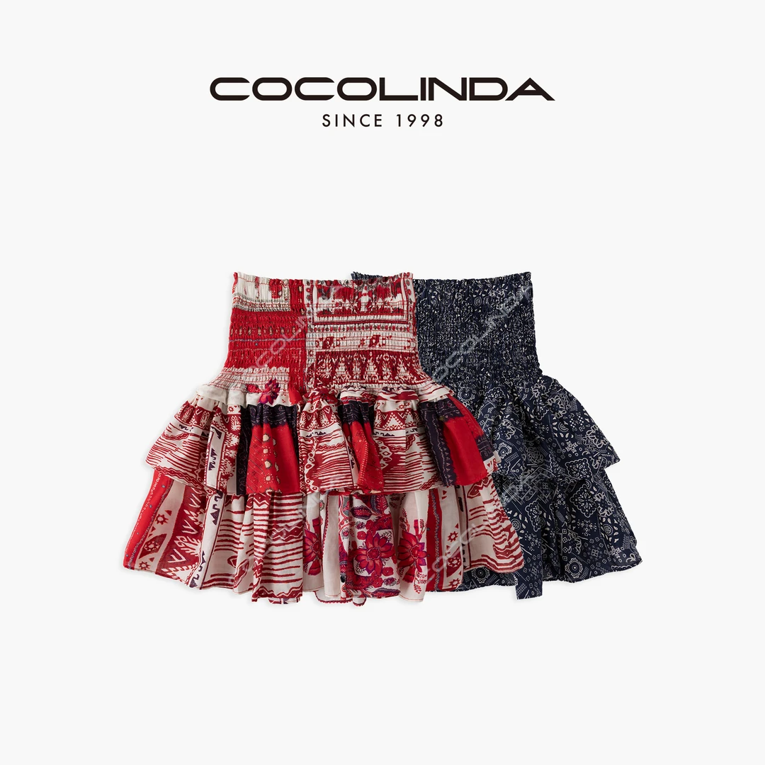 COCOLINDA | 100%棉法式度假风打缆半身裙两用穿（莫）Q3381
