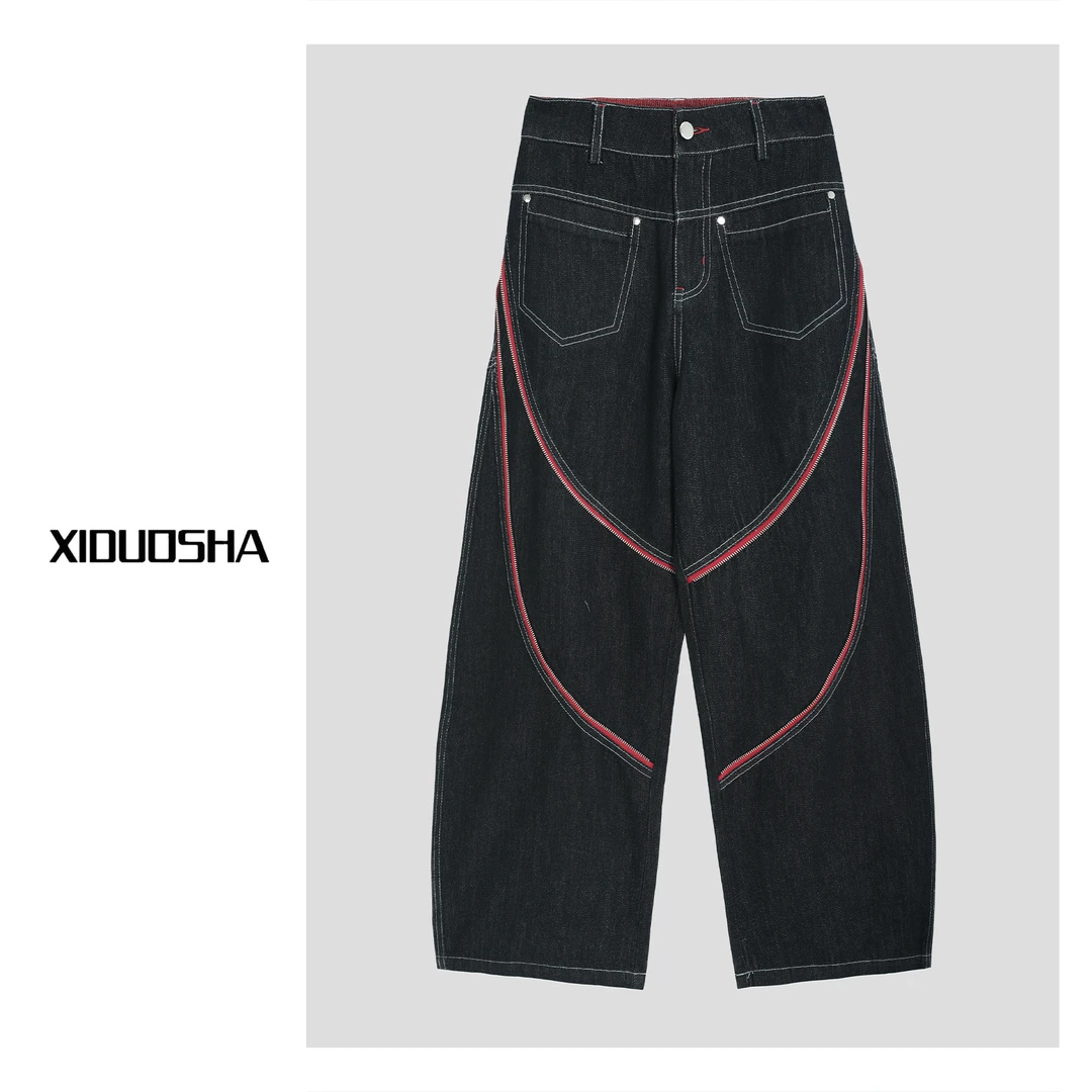 XIDUOSHA/喜朵莎原创设计小众欧货拉链牛仔裤 XDS1520