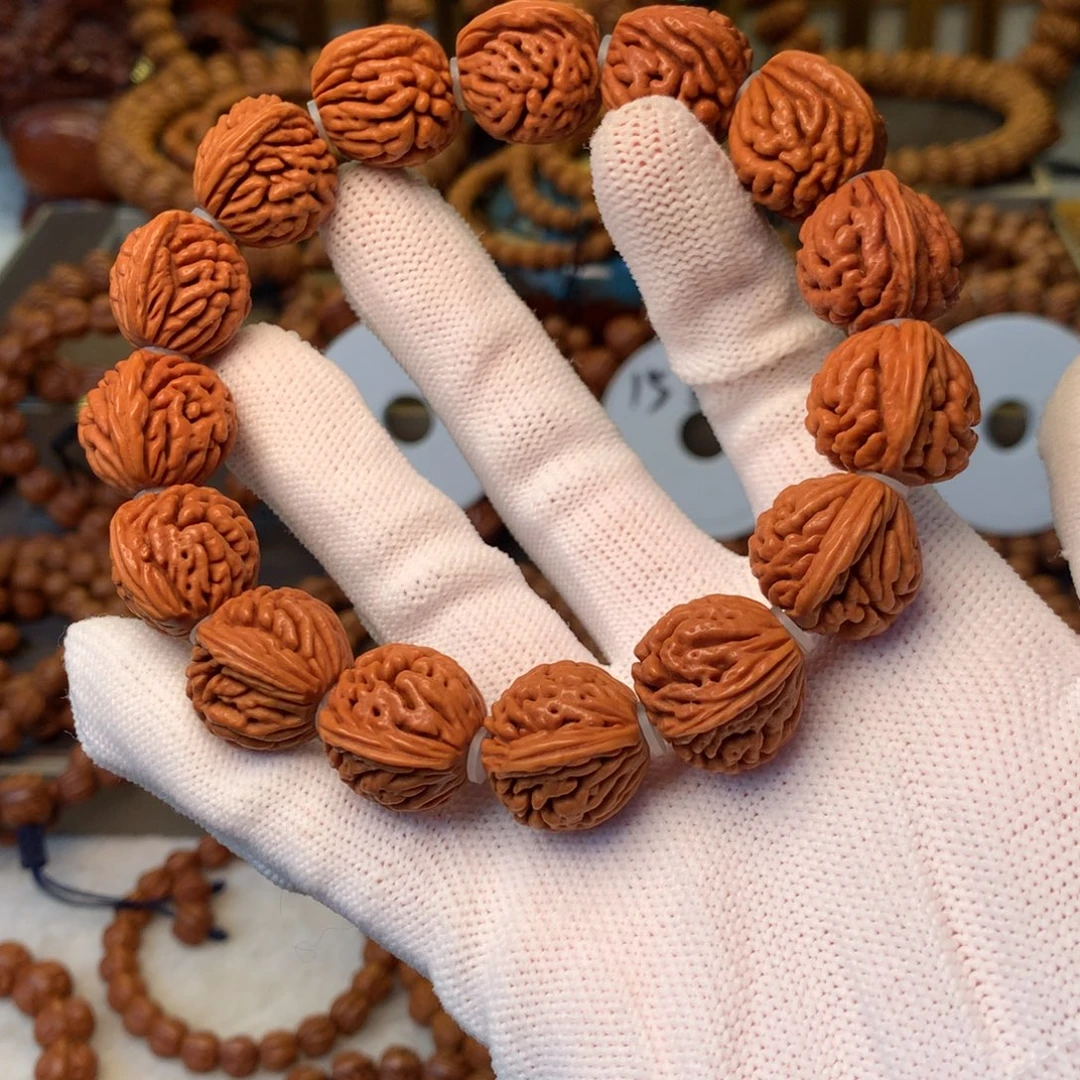 桃核手串秦岭龙纹