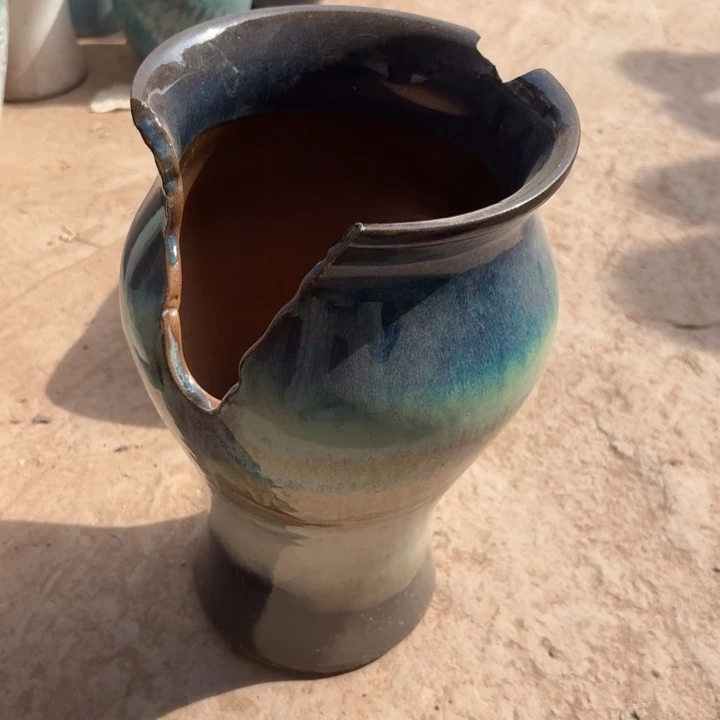紫砂花盆瑕疵18/31有孔