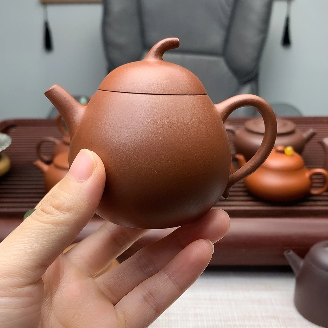 紫砂茶壶紫泥茄瓜