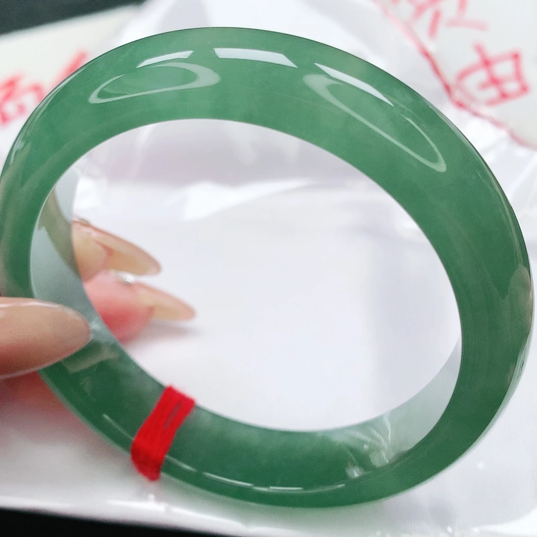 未镶嵌手镯翡翠完美冰透满绿01