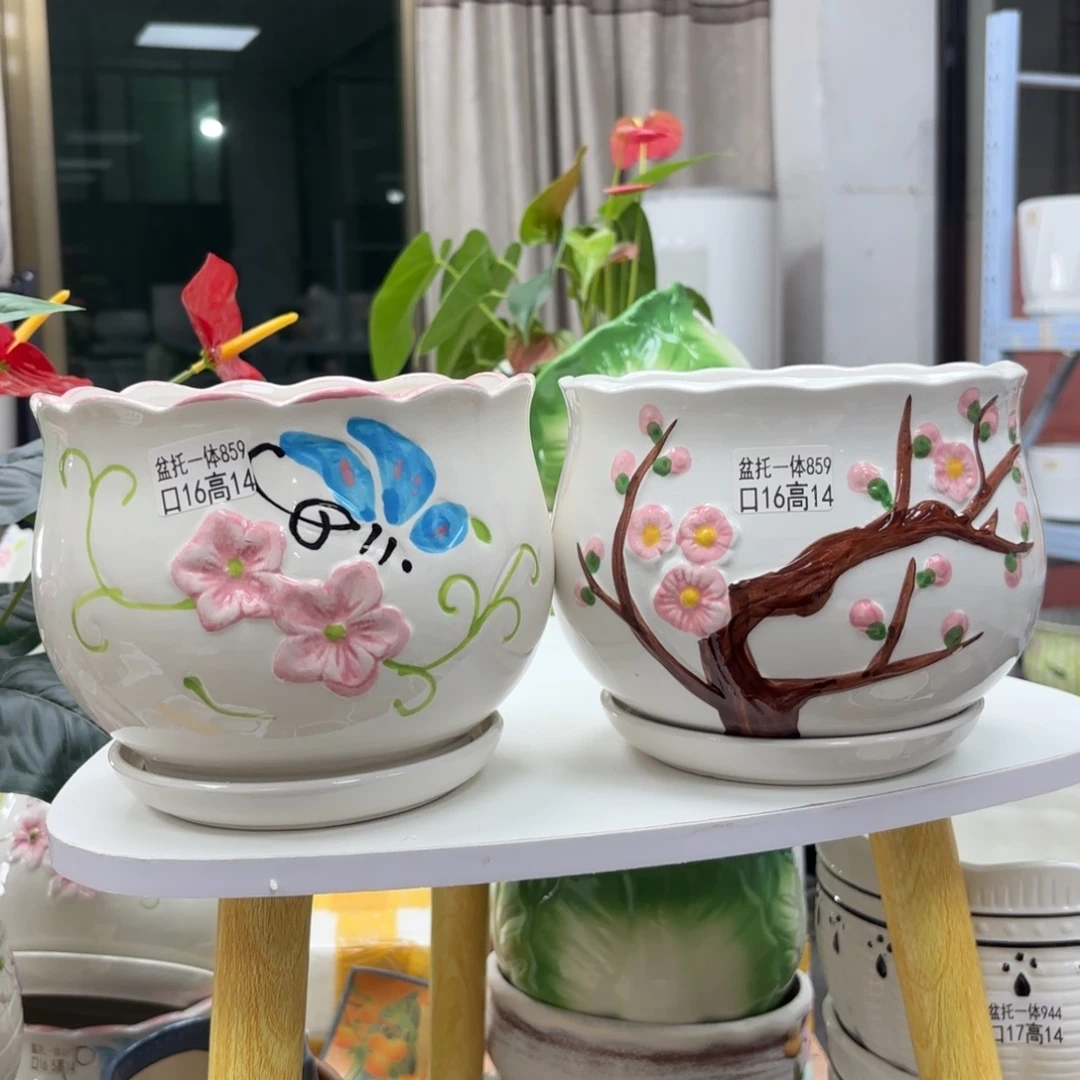 @夏西陶瓷花盆@@5859
