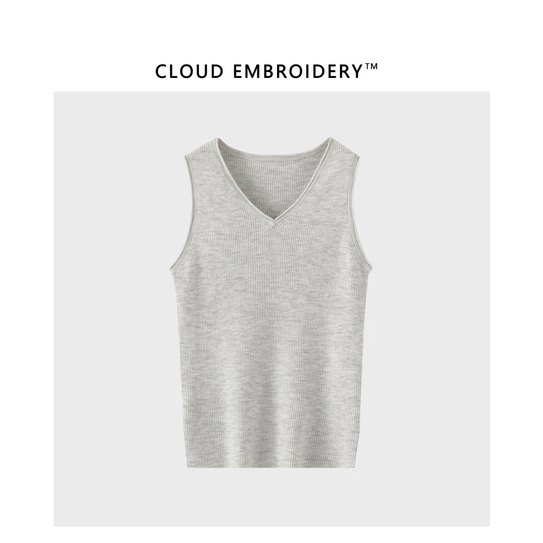 香港云绣羊绒秋冬季女款精纺16针打底吊带背心