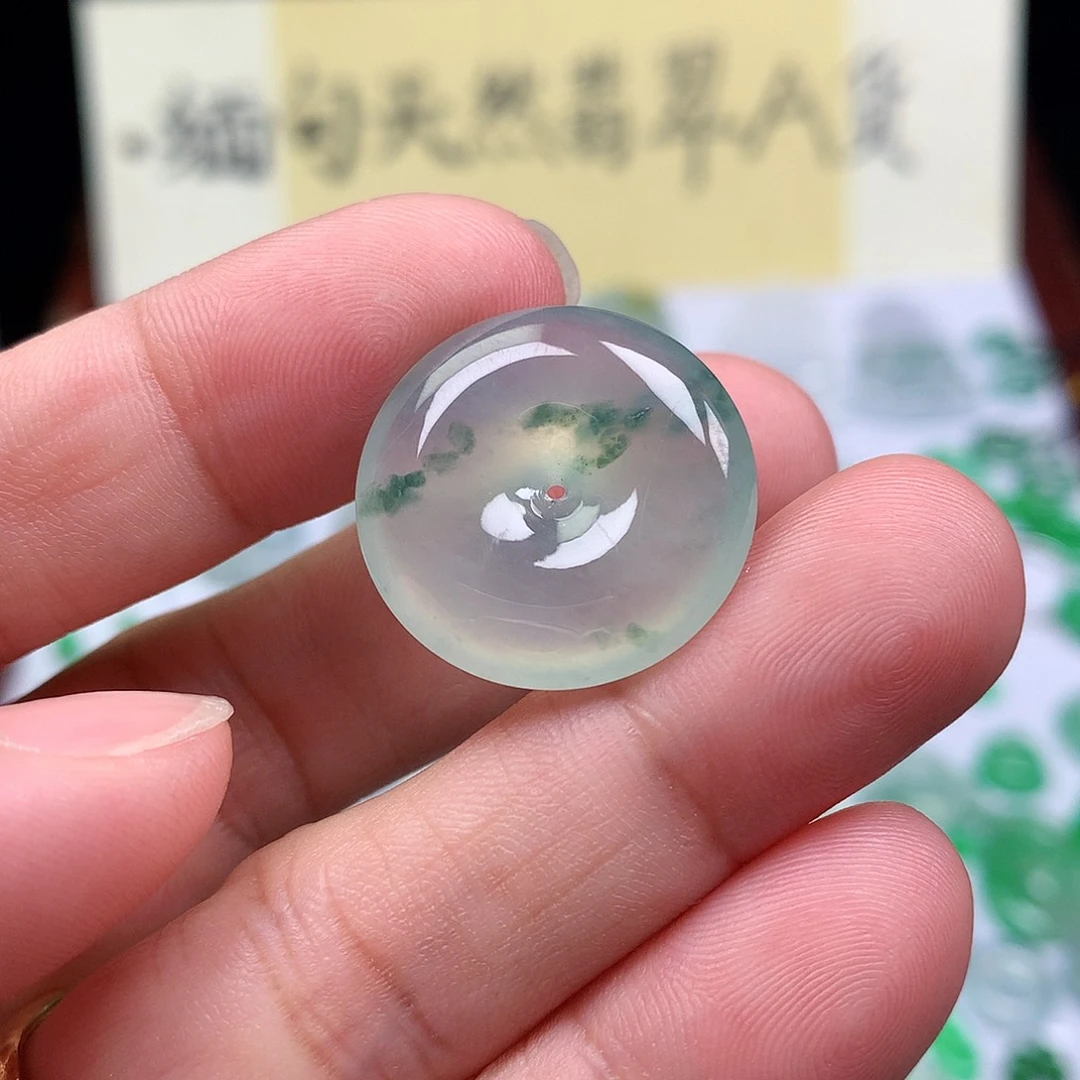 翡翠裸石缅甸天然A货翡翠冰种平安扣