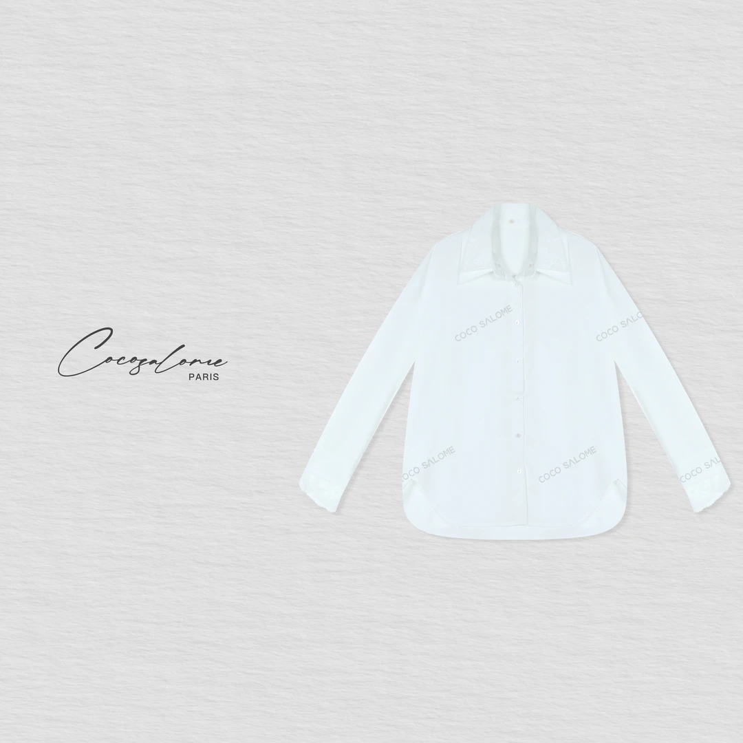 COCO SALOME｜韩彬彬"白衬衫"莫代尔棉抗皱简约柔软衬衫0982-(10)