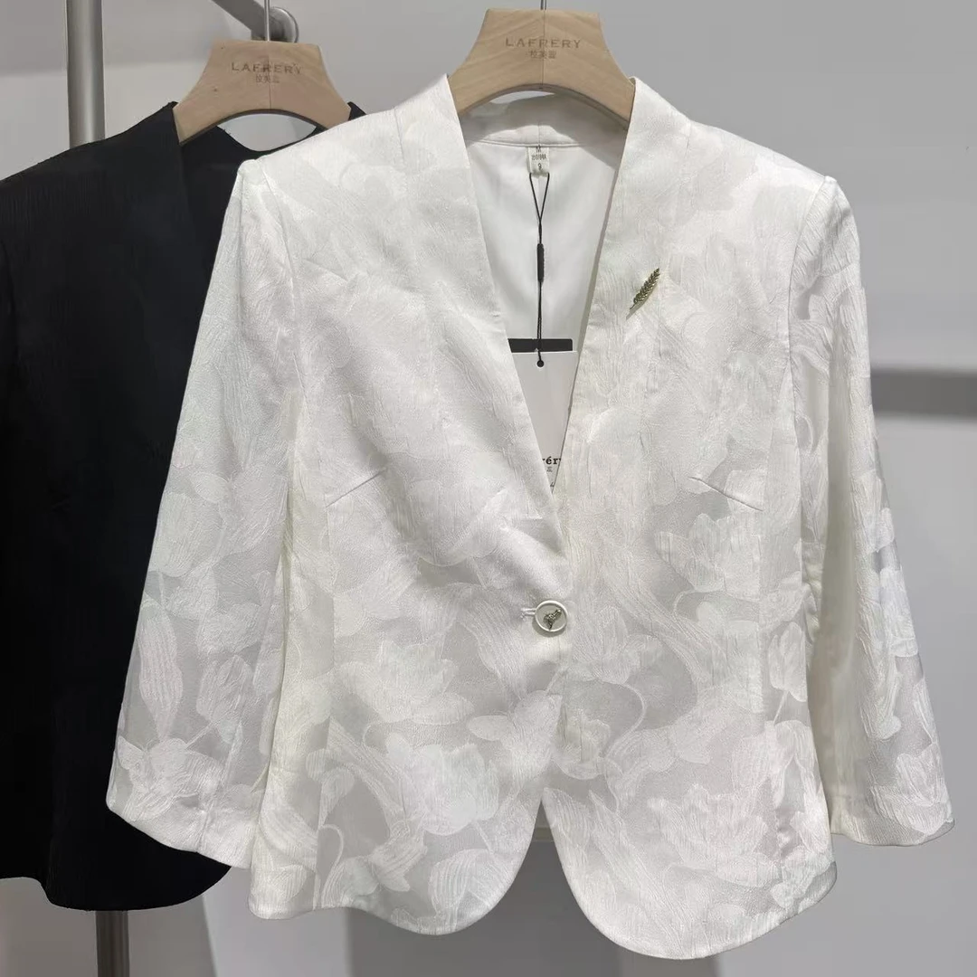 【方圆服饰】气质印花西装外套