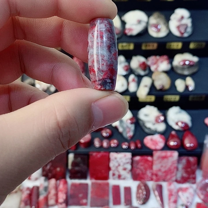 天然辰砂天然朱砂桶珠19