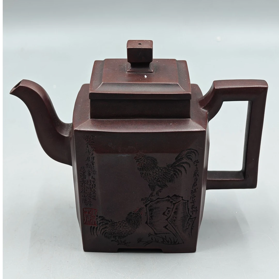 徐小阳- 四方玉柱（齐燕君）原矿紫泥 440cc  紫砂茶壶