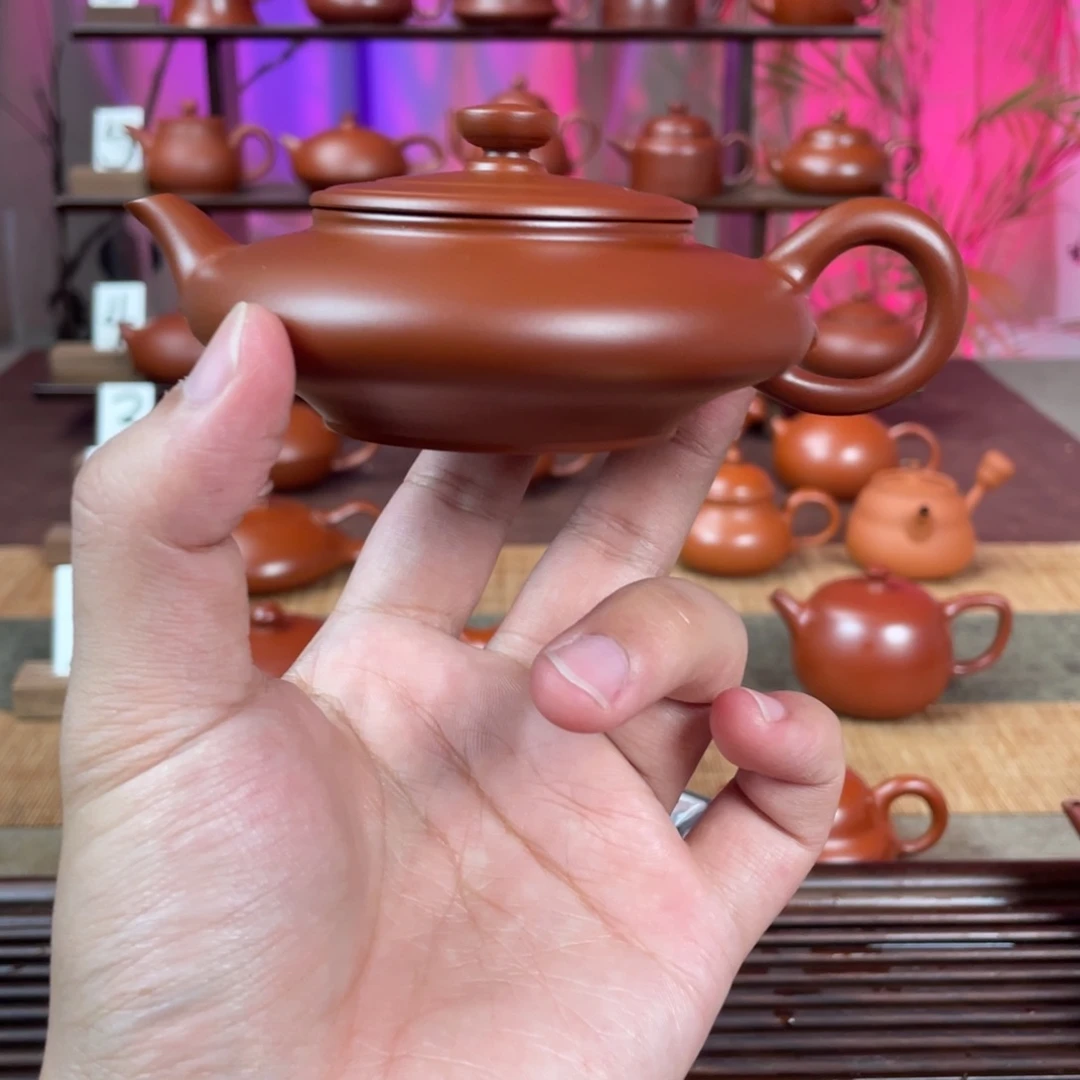 万***哥紫砂茶壶精工超薄虚扁120cc