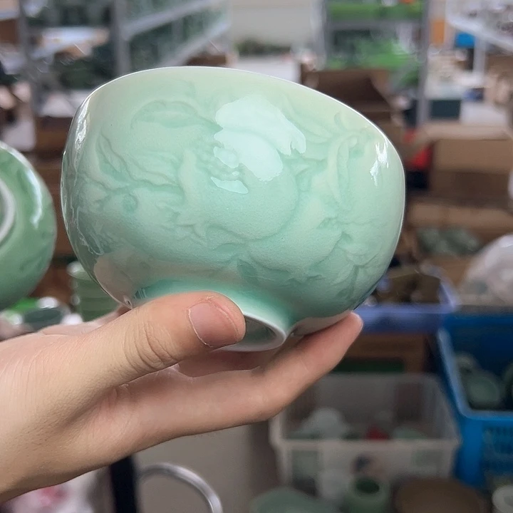 龙泉云间青瓷小米茶器