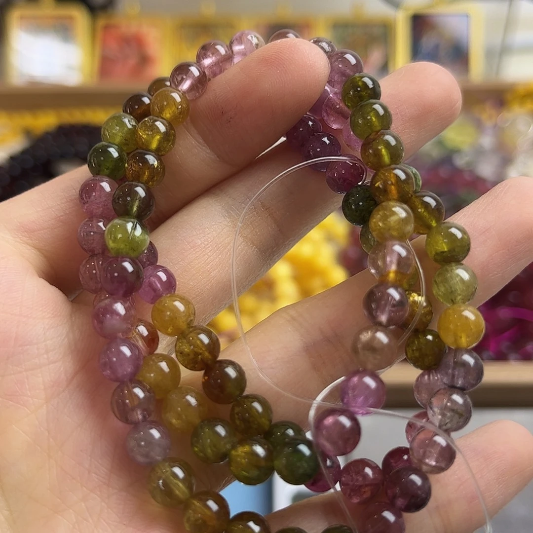 手链碧玺未镶嵌矿坑