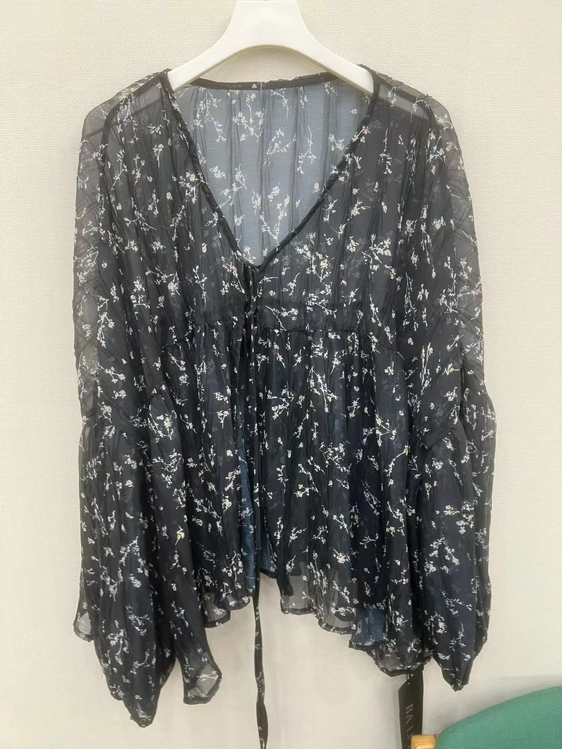 2025新款防晒花衬衫