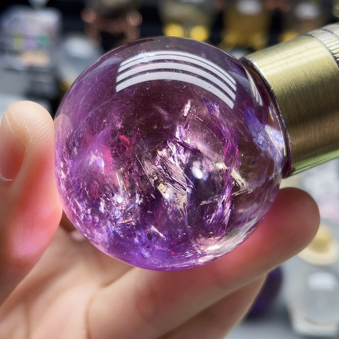 未镶嵌珠宝半成品水晶天然紫水晶45.3mm