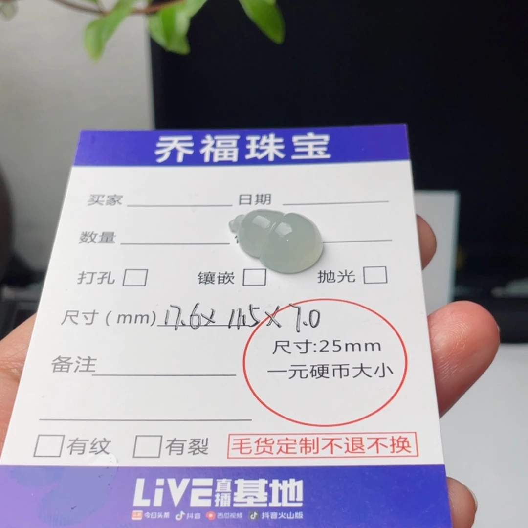 敏***宝定制翡翠未镶嵌天然翡翠