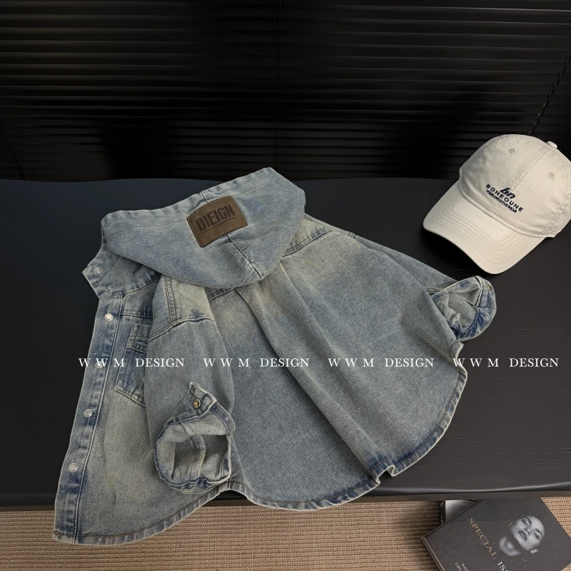 【文文妈】【现货】韩版春秋季童装牛仔时尚款小童水洗男韩版牛仔外套