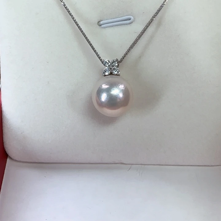 颈饰银S925镶嵌淡水珍珠