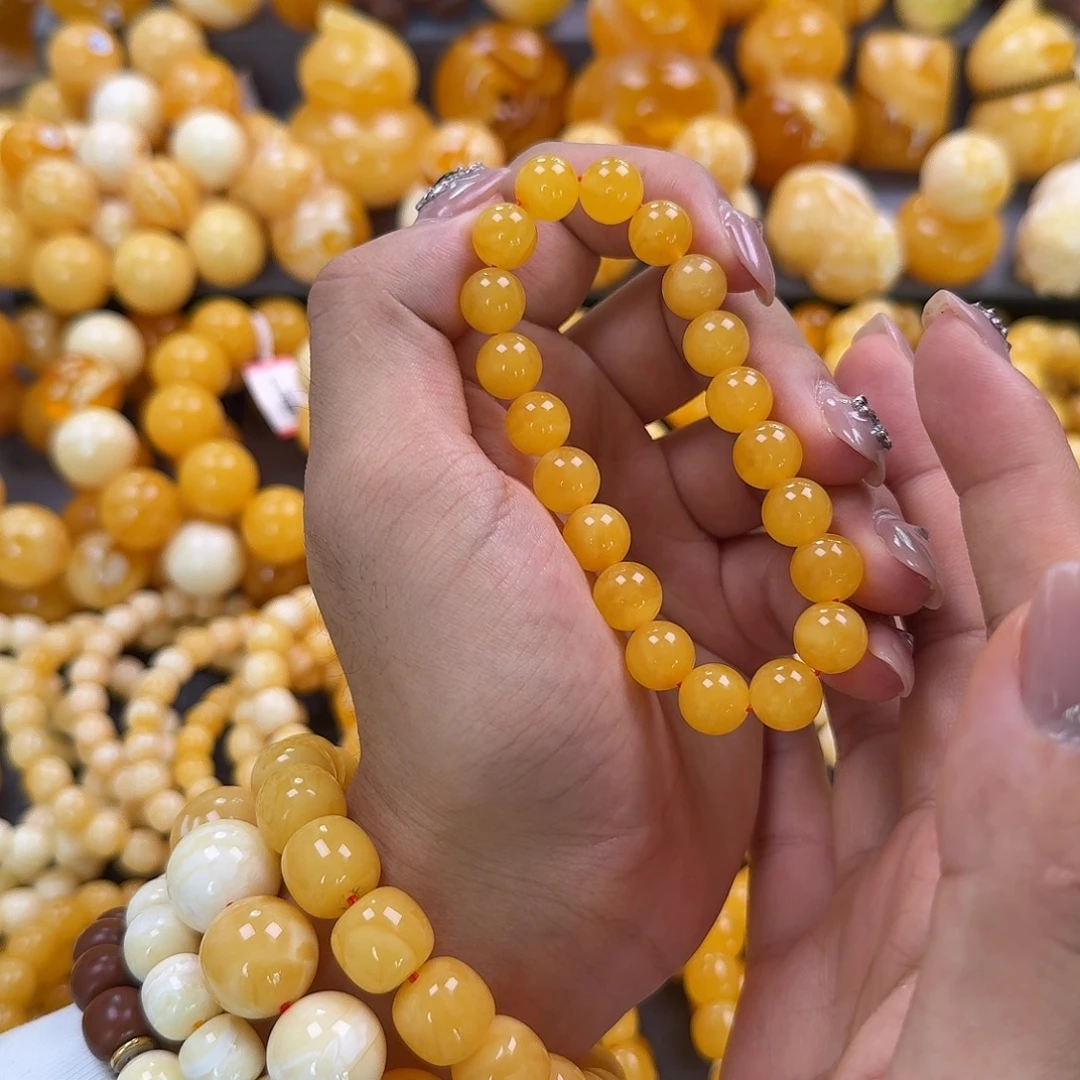 蜜蜡未镶嵌珠宝奇石同料10mm
