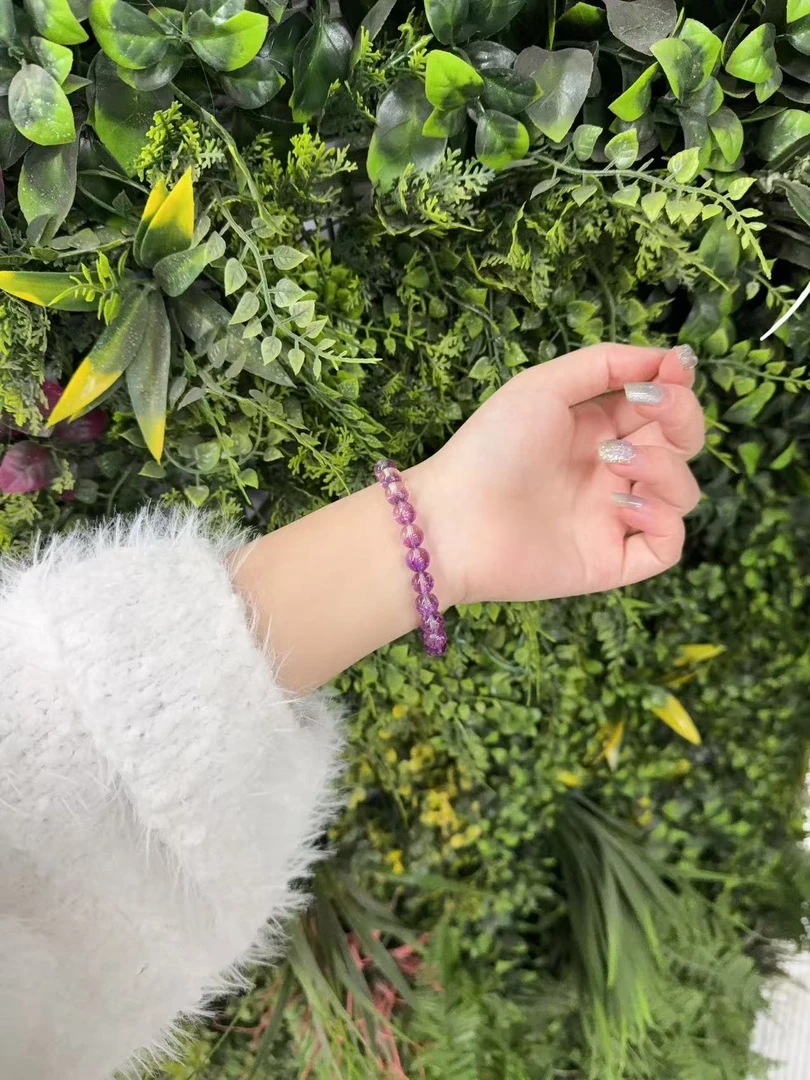 紫超七  油水分离紫水晶手链时尚百搭精美紫色女款