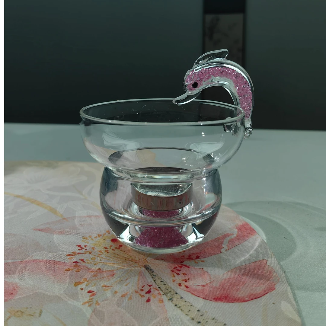 粉色水晶过滤创意茶道滤网耐热茶隔