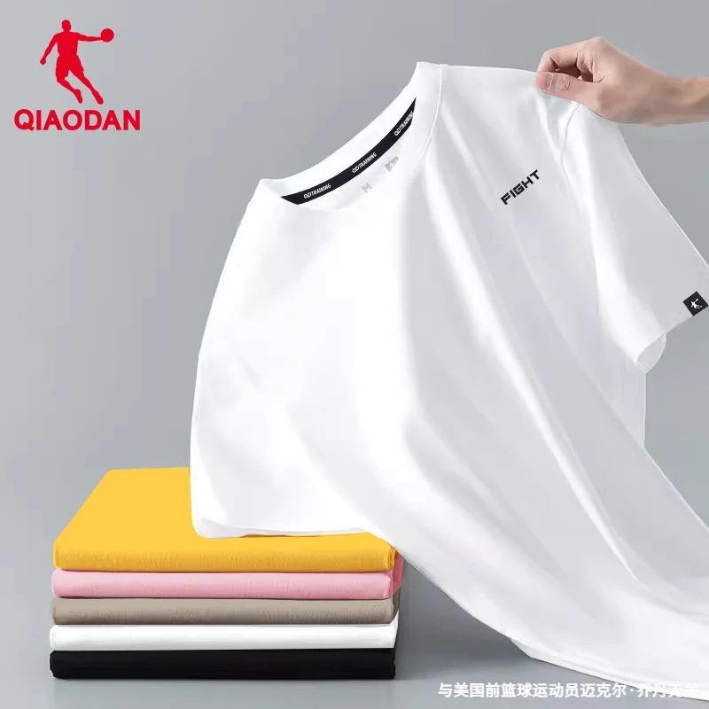 乔丹短袖T恤男2025夏季新款宽松大码体恤男士棉t冰丝半袖运动上衣