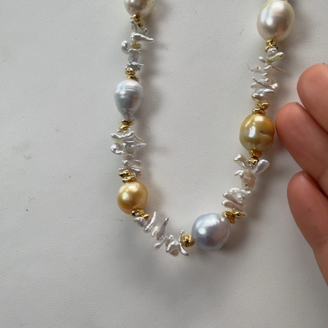 颈饰海水珍珠银S925镶嵌