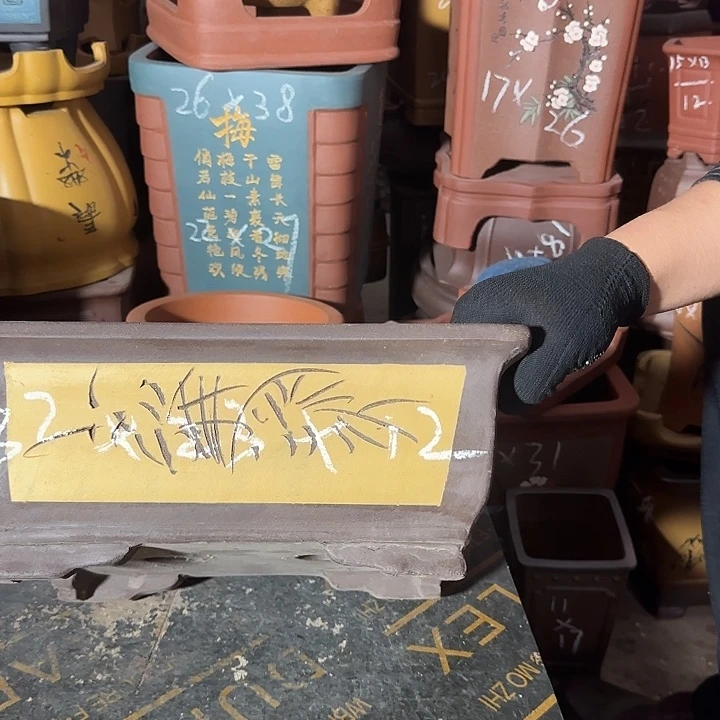 紫砂花盆盆景盆景盆景瑕疵
