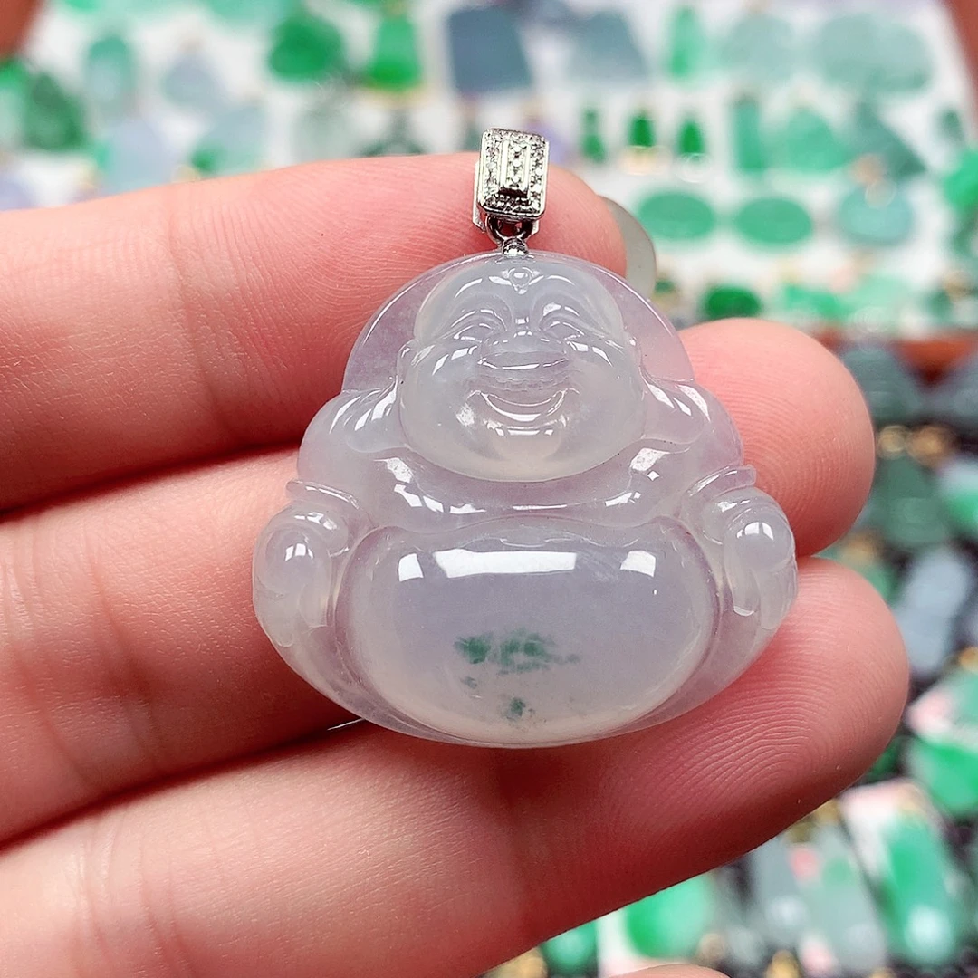 颈饰18K金镶嵌翡翠