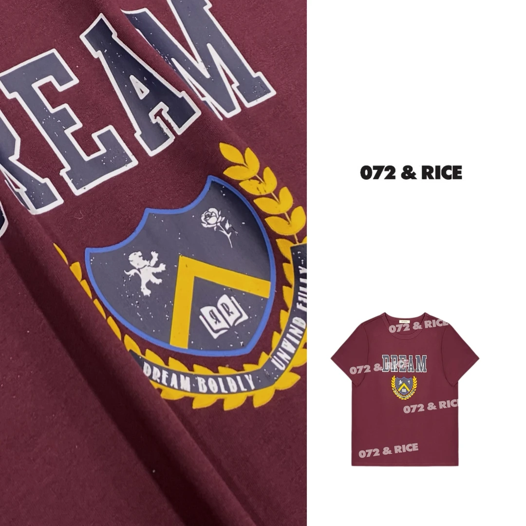 072 & RICE【梦想TEE】100棉 春夏休闲百搭圆领短袖T恤 32XD76