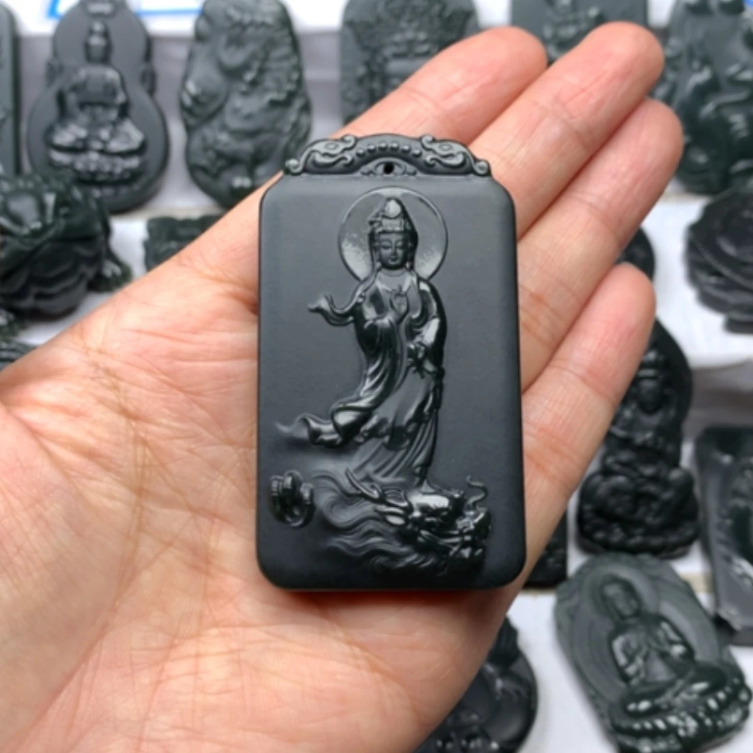 【闪购商品】颈饰未镶嵌和田玉双面雕刻