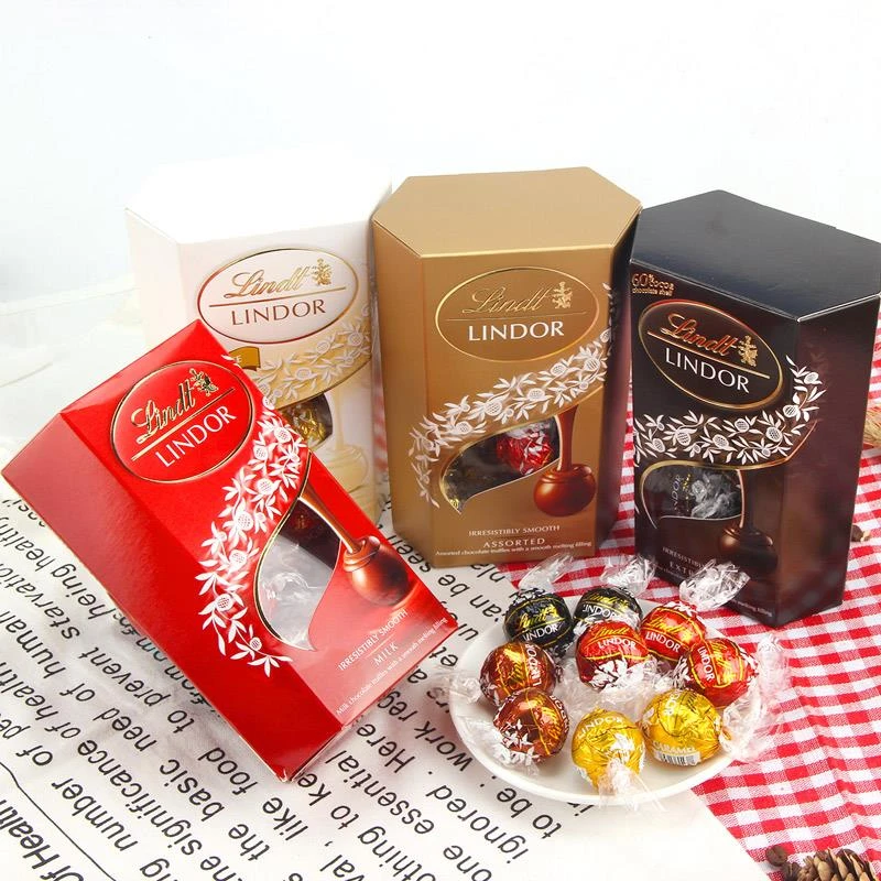 顺丰Lindt瑞士莲软心球巧克力200g进口牛奶草莓网红儿童零食礼物
