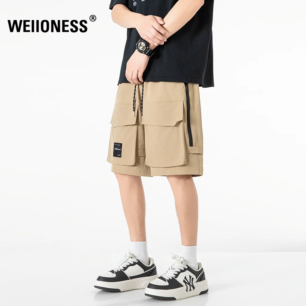 WEIIONESS工装短裤男士夏季薄款宽松百搭阔腿五分裤轻奢痞帅男装