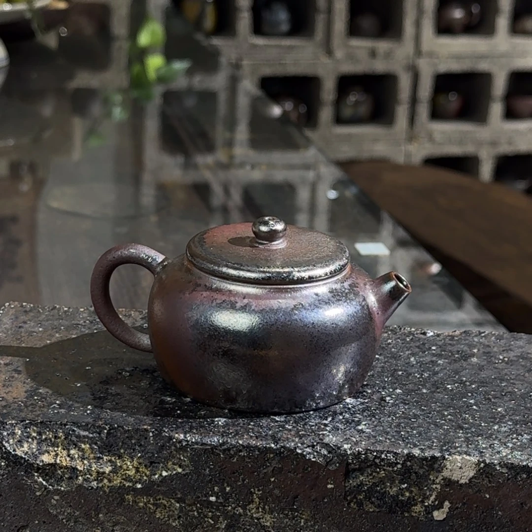 建水紫陶紫泥柴烧茶具