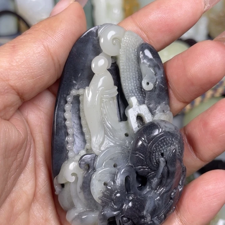 和田玉未镶嵌挂件