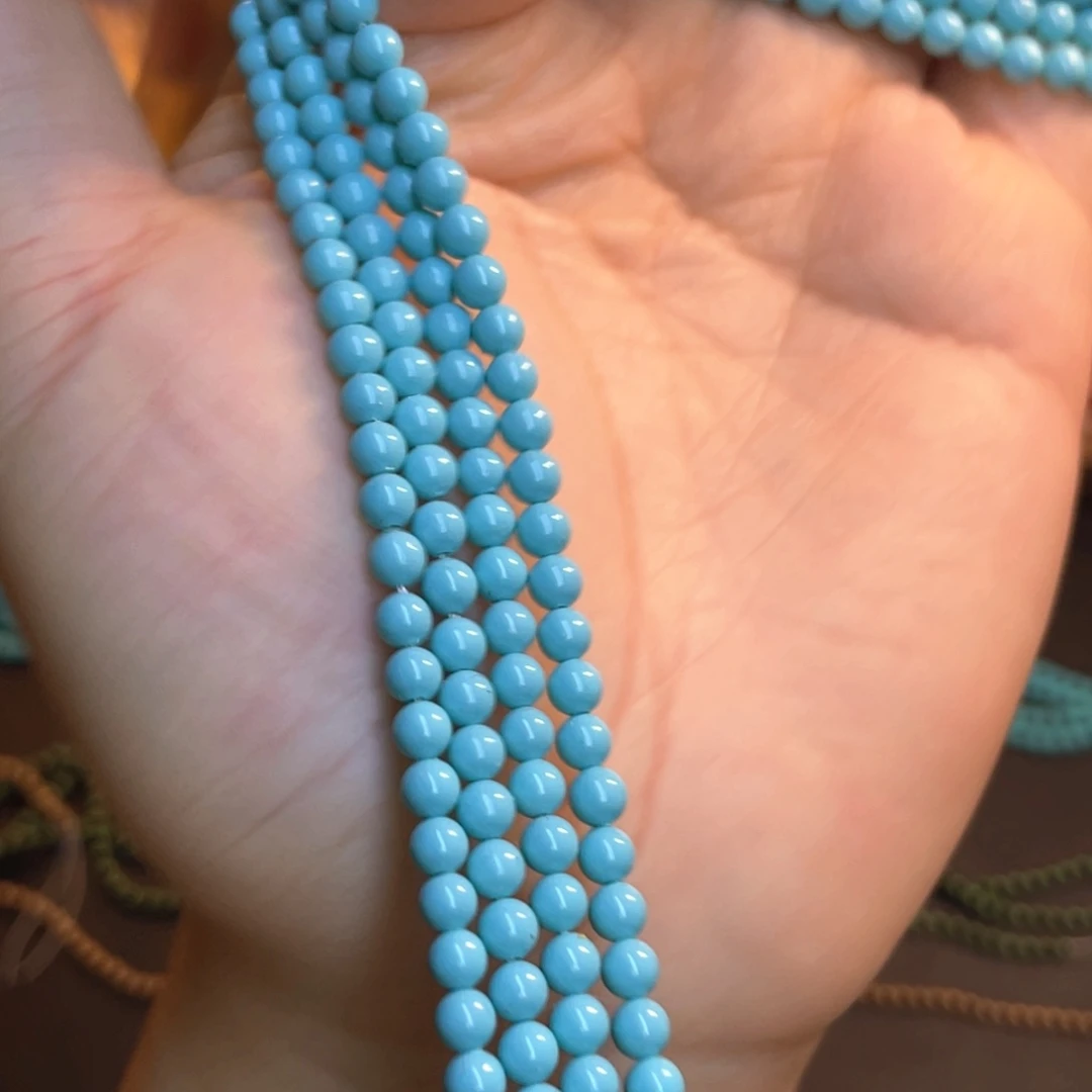 4mm松蓝色浅 半成品散珠