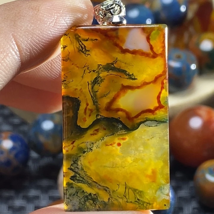 青***青玛瑙/玉髓未镶嵌颈饰