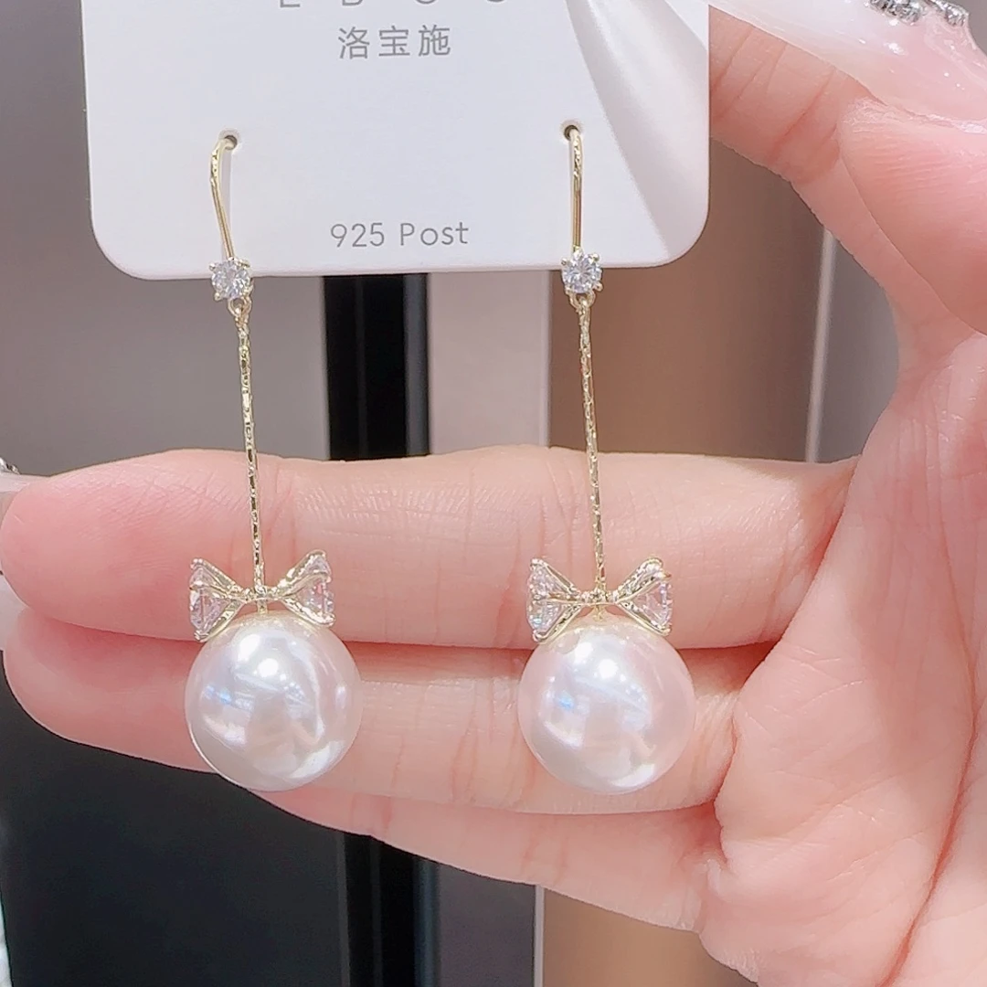 铜合金锆石925银耳环