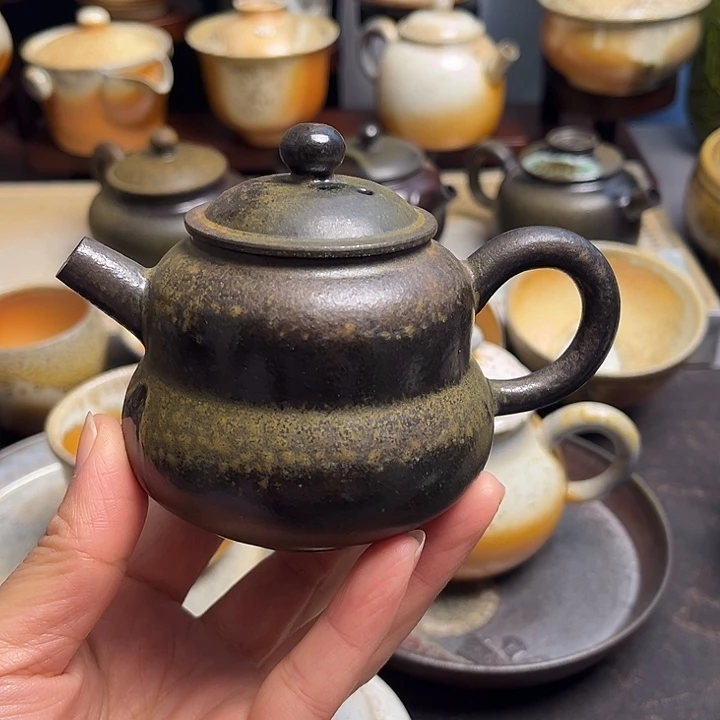 平***）茶盏柴烧茶具柴烧茶具