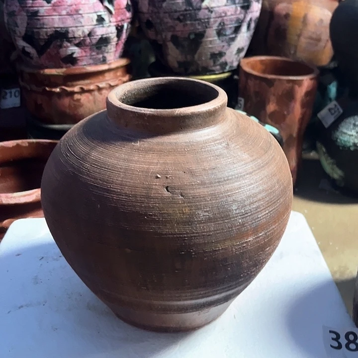 粗陶花盆高度20口径8带孔（无孔水培下单备注）