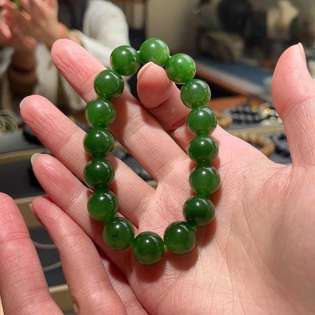 和田玉手链未镶嵌不*